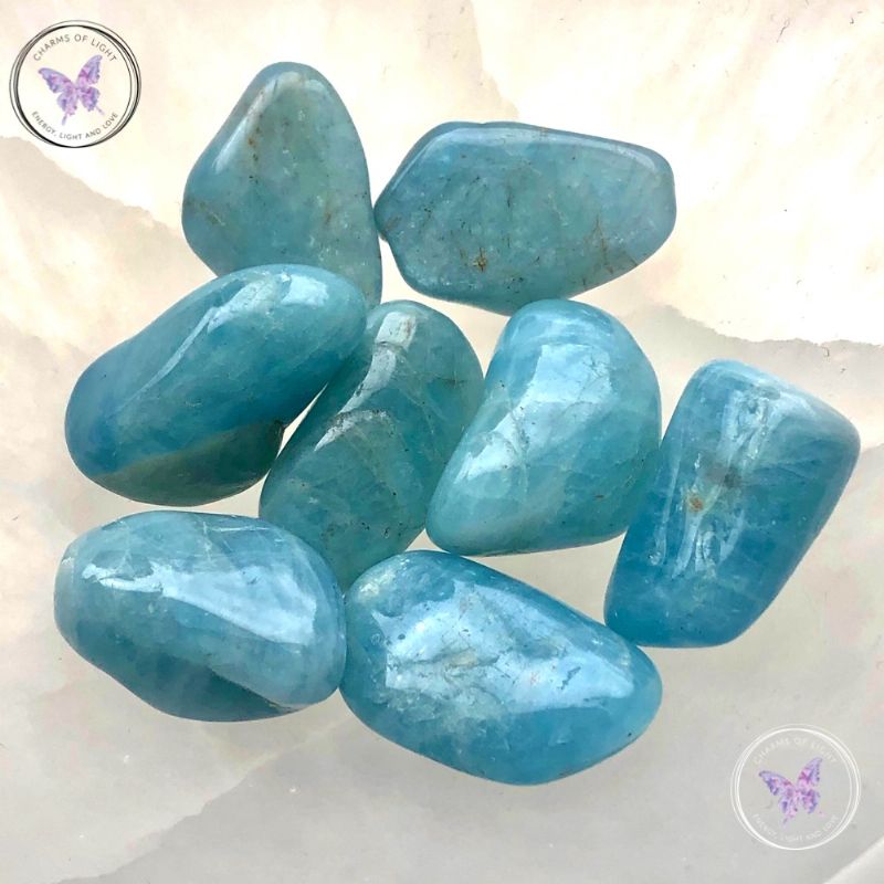 Blue Aquamarine Tumble Stone